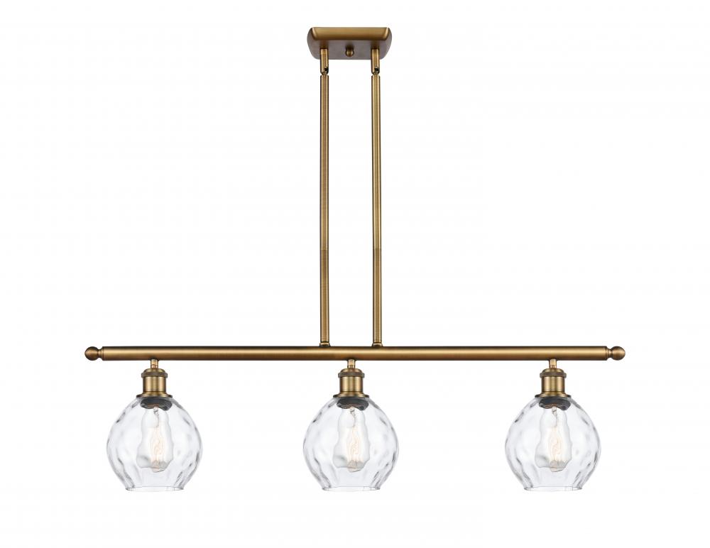 Waverly - 3 Light - 36 inch - Brushed Brass - Stem hung - Island Light