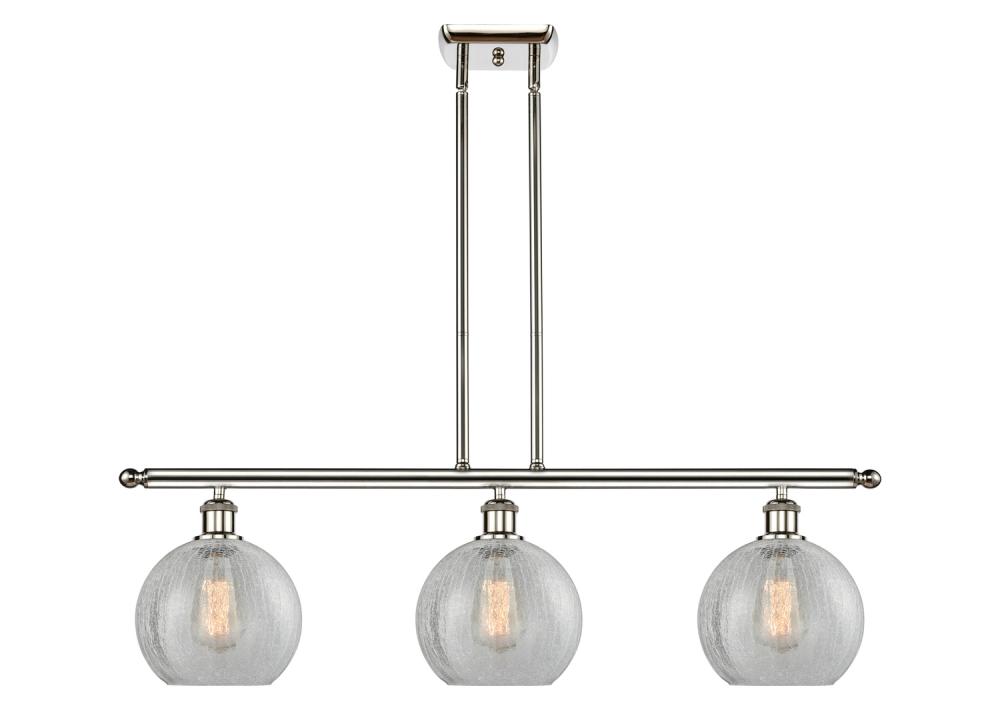 Athens - 3 Light - 36 inch - Polished Nickel - Stem hung - Island Light