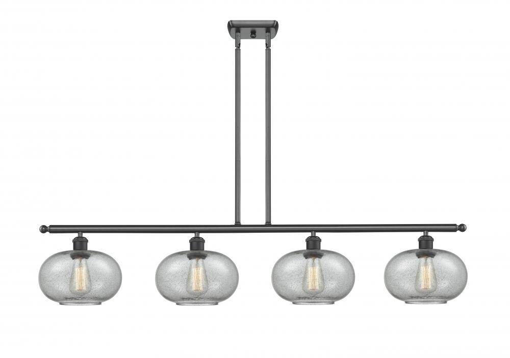 Gorham - 4 Light - 48 inch - Matte Black - Stem hung - Island Light