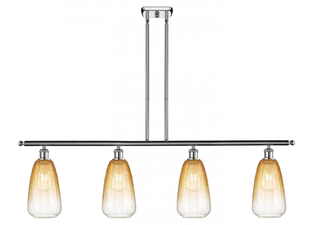 Brookhaven Almond - 4 Light - 48 inch - Polished Chrome - Stem Hung - Island Light