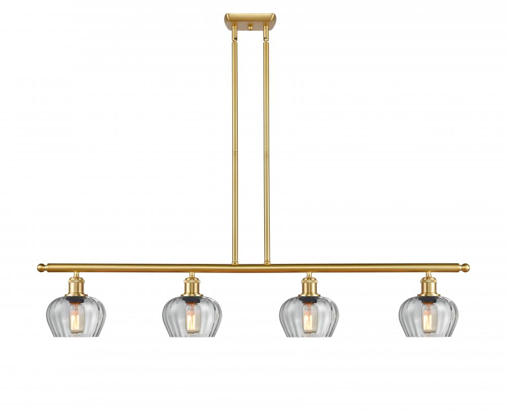 Fenton - 4 Light - 48 inch - Satin Gold - Stem hung - Island Light