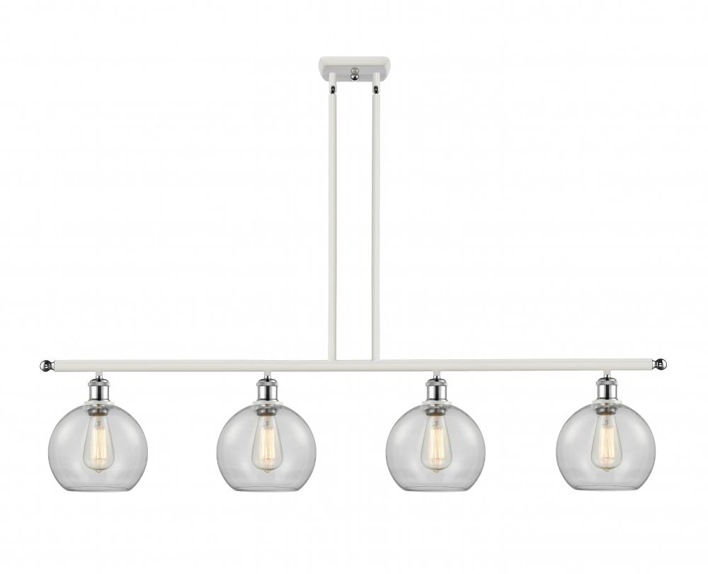 Athens - 4 Light - 48 inch - White Polished Chrome - Stem hung - Island Light