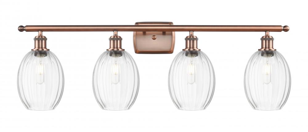 Preston Bulb - 4 Light - 36 inch - Antique Copper - Bath Vanity Light