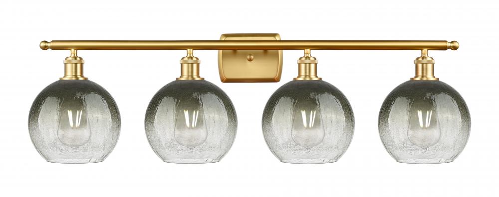 Brookhaven Globe - 4 Light - 38 inch - Satin Gold - Bath Vanity Light