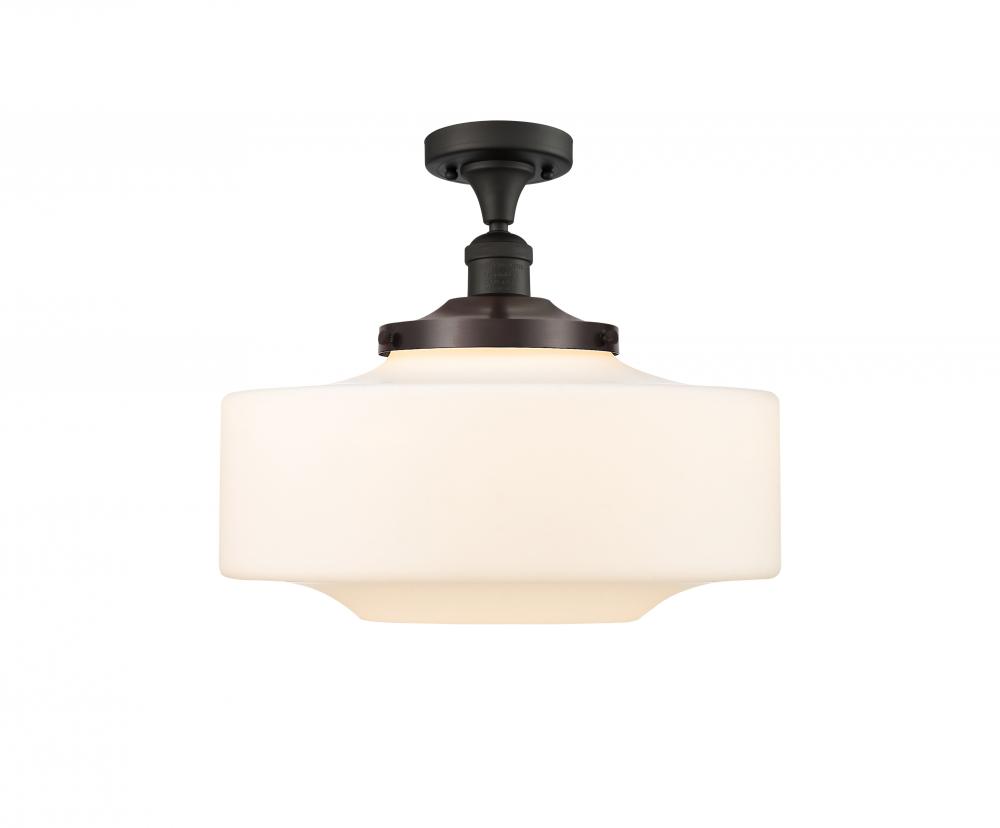 Bridgeton - 1 Light - 16 inch - Oil Rubbed Bronze - Semi-Flush Mount
