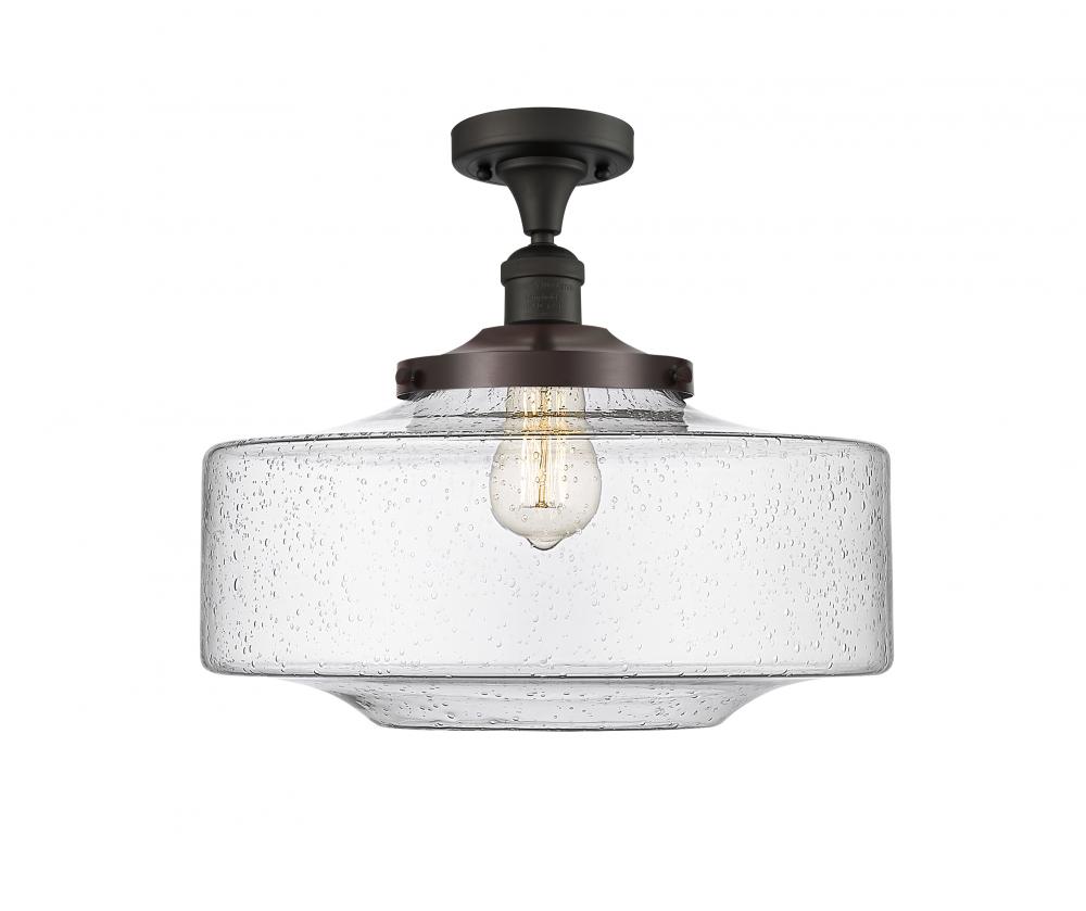 Bridgeton - 1 Light - 16 inch - Oil Rubbed Bronze - Semi-Flush Mount