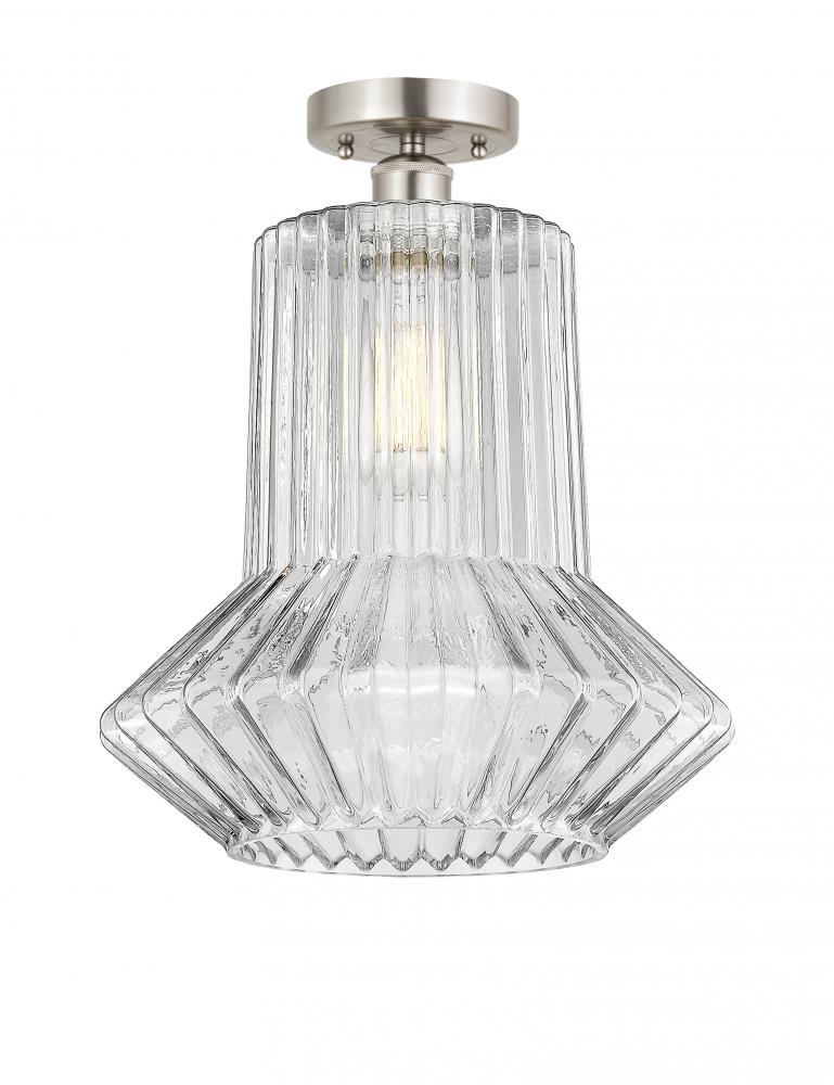 Springwater - 1 Light - 12 inch - Brushed Satin Nickel - Semi-Flush Mount