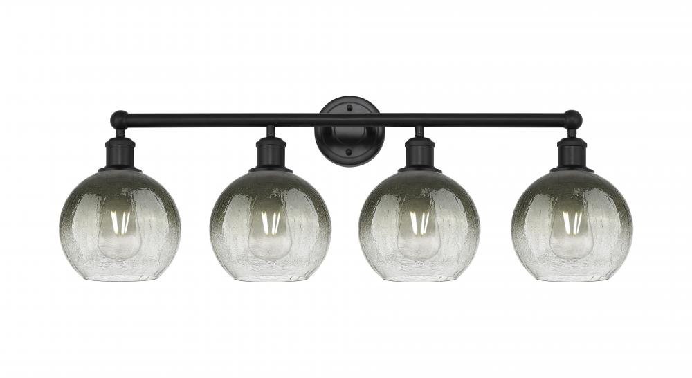 Brookhaven Globe - 4 Light - 35 inch - Matte Black - Bath Vanity Light