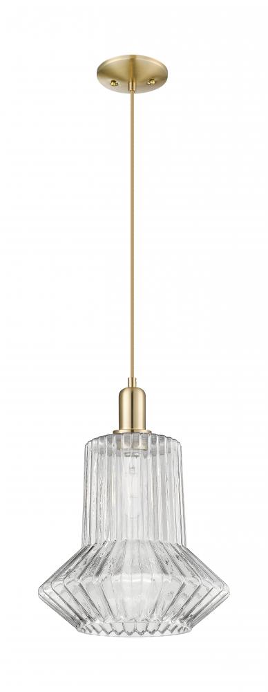 Springwater - 1 Light - 12 inch - Champagne Bronze - Cord hung - Mini Pendant