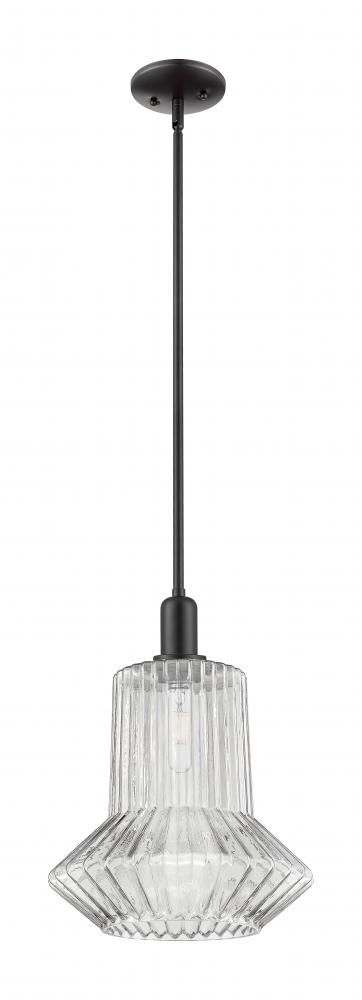 Springwater - 1 Light - 12 inch - Matte Black - Stem hung - Mini Pendant
