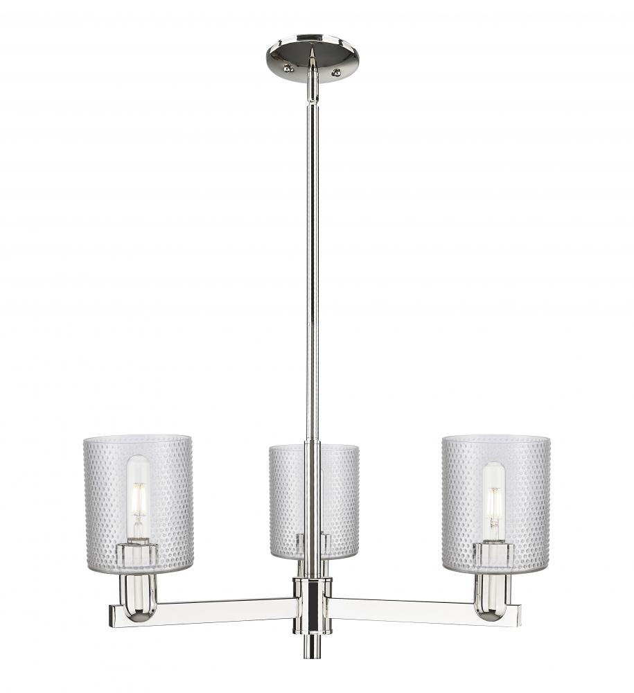 Cobbleskill - 3 Light - 27 inch - Polished Nickel - Stem hung - Pendant