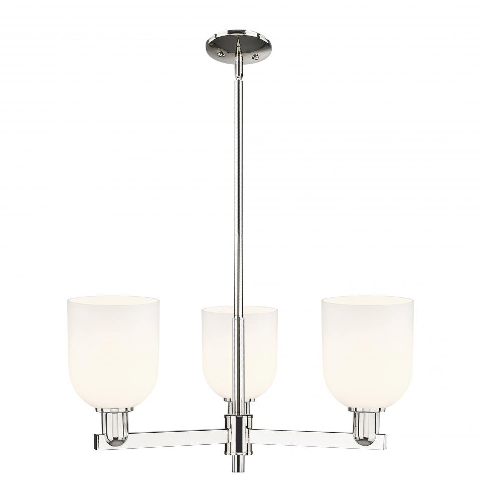 Bella - 3 Light - 27 inch - Polished Nickel - Stem hung - Pendant