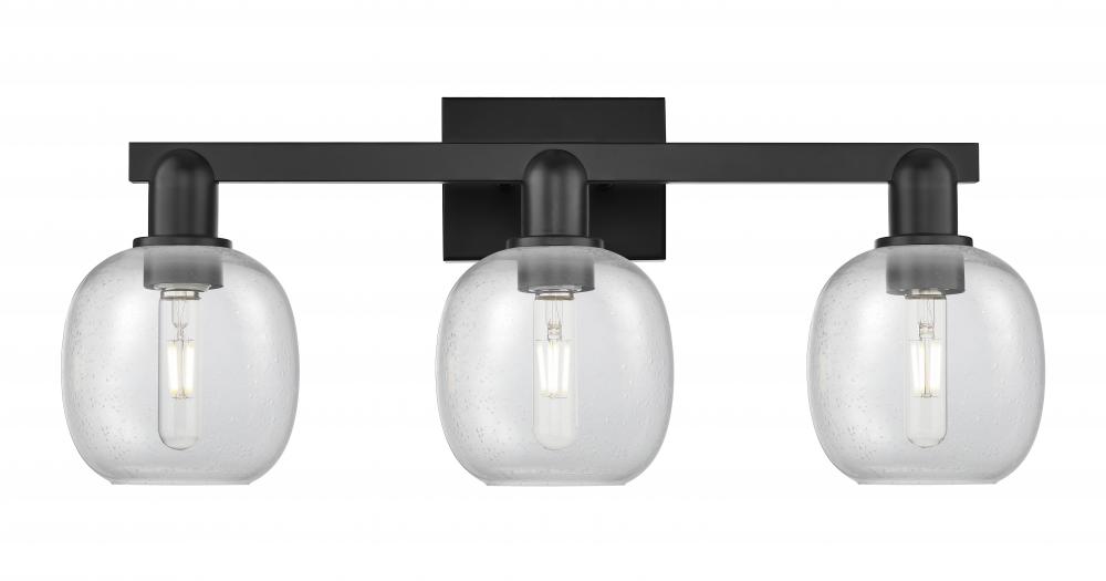 Belfast - 3 Light - 25 inch - Matte Black - Bath Vanity Light