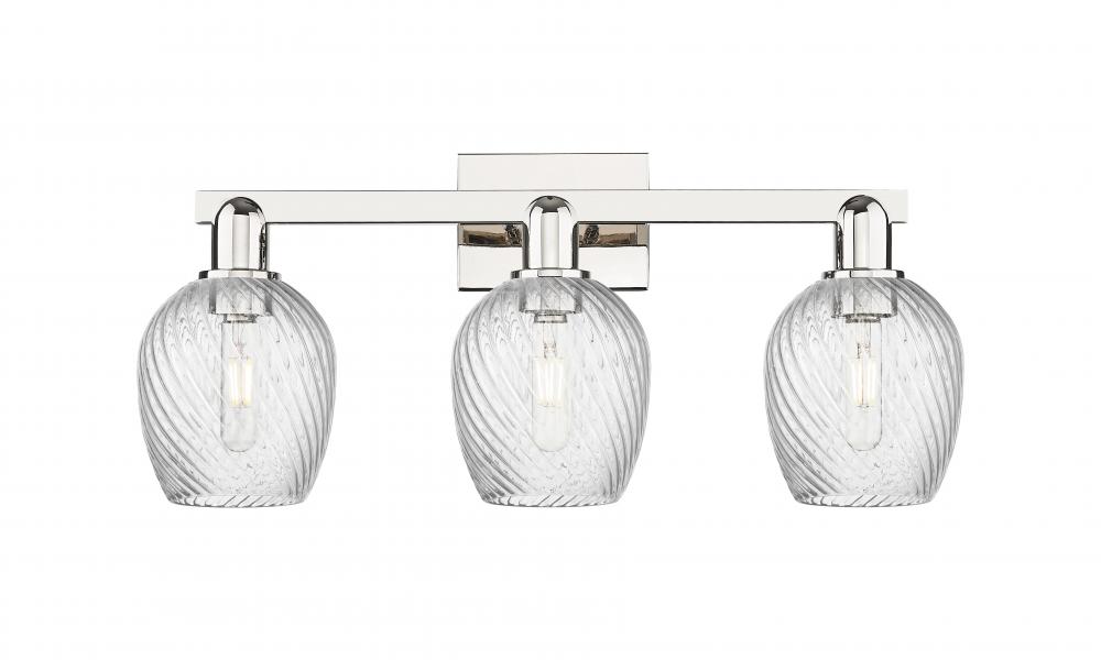 Salina - 3 Light - 25 inch - Polished Nickel - Bath Vanity Light