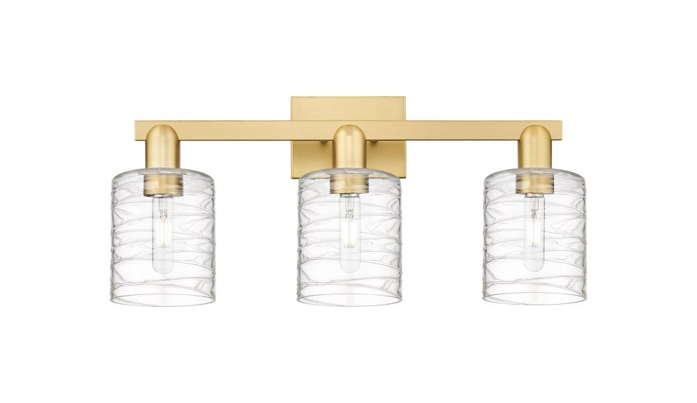 Cobbleskill - 3 Light - 24 inch - Satin Gold - Bath Vanity Light