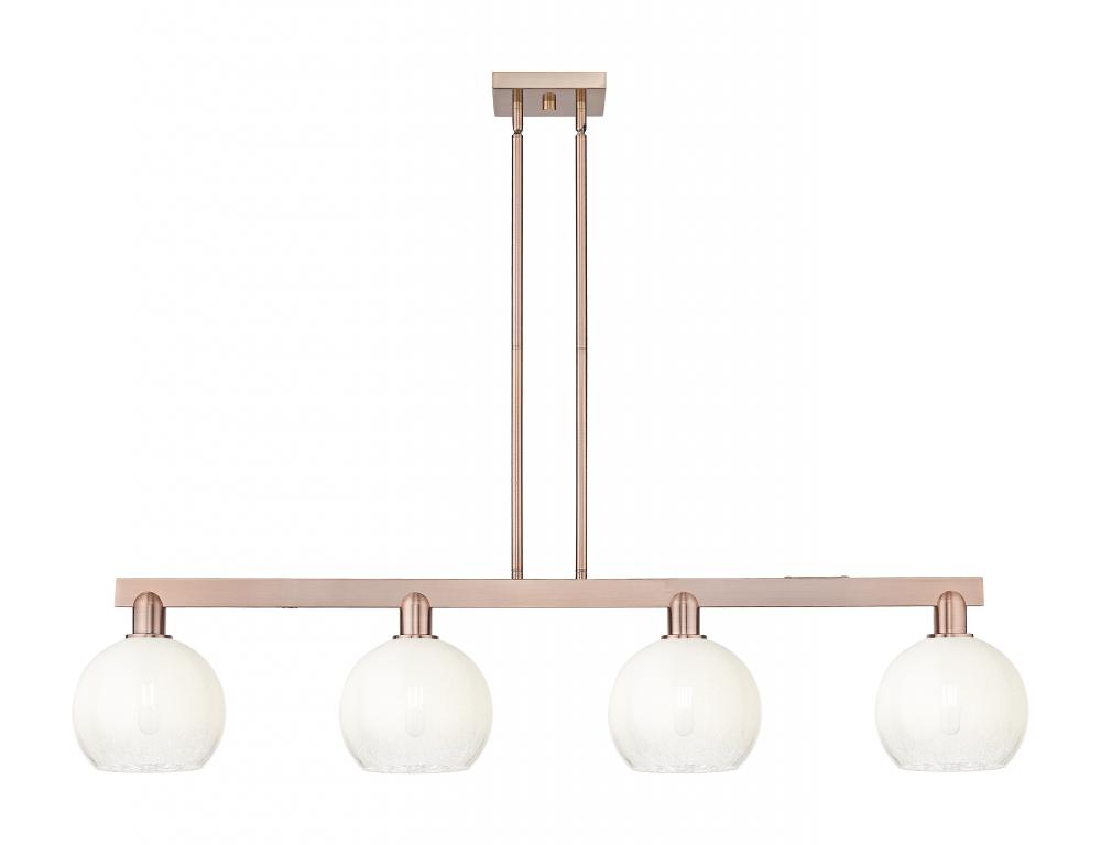 Brookhaven Globe - 4 Light - 48 inch - Antique Copper - Stem hung - Island Light