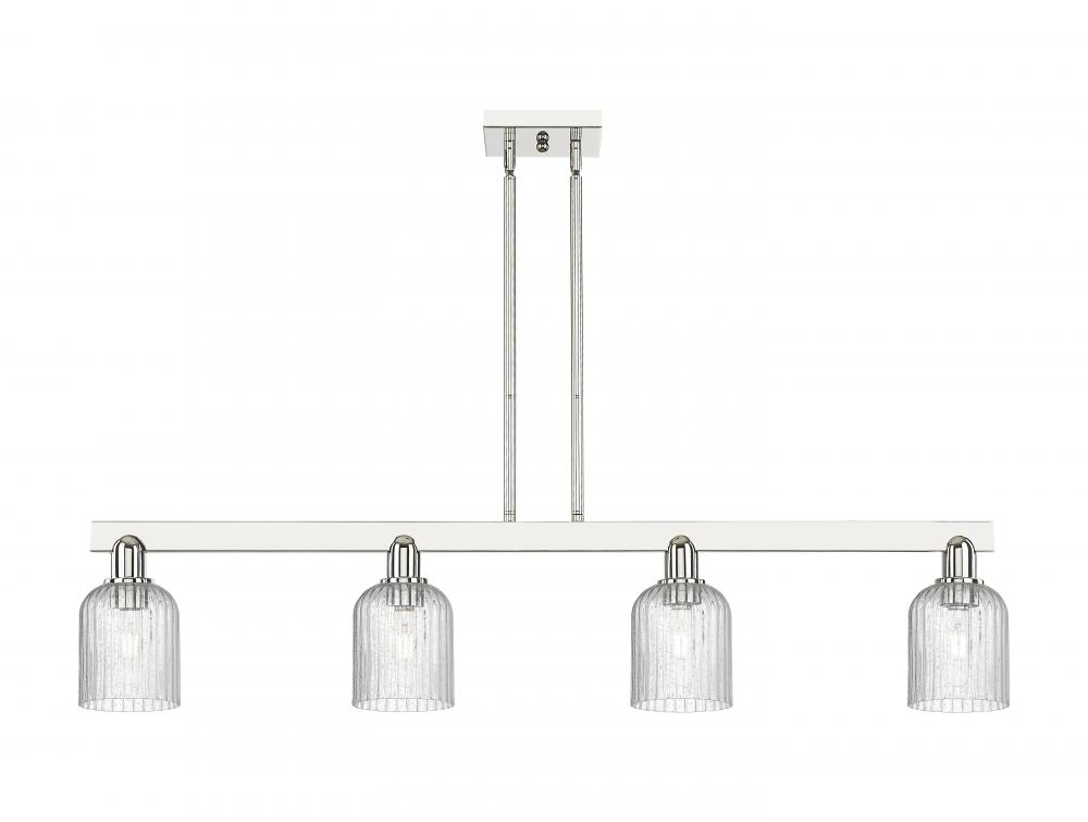 Bridal Veil - 4 Light - 48 inch - Polished Nickel - Stem hung - Island Light