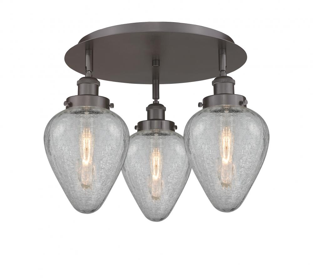 Geneseo - 3 Light - 18 inch - Oil Rubbed Bronze - Semi-Flush Mount