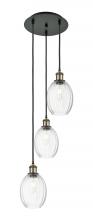 Innovations Lighting 113B-3P-BAB-G459-6CL - Preston Bulb - 3 Light - 13 inch - Black Antique Brass - Cord Hung - Multi Pendant
