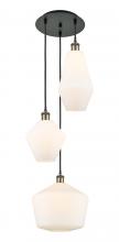 Innovations Lighting 113B-3P-BAB-G651-MU - Cindyrella - 3 Light - 17 inch - Black Antique Brass - Cord hung - Multi Pendant