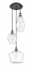 Innovations Lighting 113B-3P-BAB-G654-MU - Cindyrella - 3 Light - 17 inch - Black Antique Brass - Cord hung - Multi Pendant