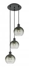Innovations Lighting 113B-3P-BK-G483-8SL - Brookhaven Globe - 3 Light - 14 inch - Matte Black - Cord Hung - Multi Pendant