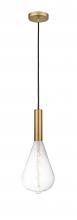 Innovations Lighting 198-1P-BB-BB164LED - Edison - 1 Light - 7 inch - Brushed Brass - Cord hung - Mini Pendant