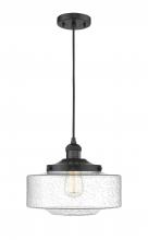Innovations Lighting 201C-BK-G694-12 - Bridgeton - 1 Light - 12 inch - Matte Black - Cord hung - Mini Pendant