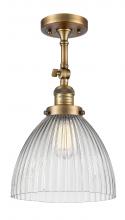 Innovations Lighting 201F-BB-G222 - Seneca Falls - 1 Light - 10 inch - Brushed Brass - Adjustable Semi-Flush Mount