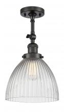 Innovations Lighting 201F-OB-G222 - Seneca Falls - 1 Light - 10 inch - Oil Rubbed Bronze - Adjustable Semi-Flush Mount