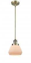 Innovations Lighting 201S-AB-G171-LED - Fulton - 1 Light - 7 inch - Antique Brass - Stem Hung - Mini Pendant