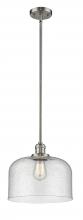 Innovations Lighting 201S-SN-G74-L-LED - Bell - 1 Light - 12 inch - Brushed Satin Nickel - Stem Hung - Mini Pendant