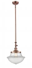 Innovations Lighting 206-AC-G542 - Oxford - 1 Light - 12 inch - Antique Copper - Stem Hung - Adjustable Mini Pendant