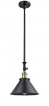 Innovations Lighting 206-BAB-M10-BK - Briarcliff - 1 Light - 10 inch - Black Antique Brass - Stem Hung - Adjustable Mini Pendant