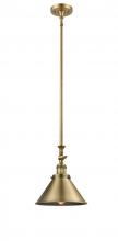 Innovations Lighting 206-BB-M10-BB - Briarcliff - 1 Light - 10 inch - Brushed Brass - Stem Hung - Adjustable Mini Pendant
