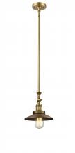 Innovations Lighting 206-BB-M4 - Railroad - 1 Light - 8 inch - Brushed Brass - Stem Hung - Adjustable Mini Pendant