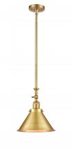 Innovations Lighting 206-SG-M10-SG - Briarcliff - 1 Light - 10 inch - Satin Gold - Stem Hung - Adjustable Mini Pendant