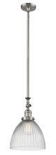 Innovations Lighting 206-SN-G222 - Seneca Falls - 1 Light - 10 inch - Brushed Satin Nickel - Stem Hung - Adjustable Mini Pendant