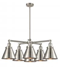 Innovations Lighting 207-6CR-SN-M13-SN-LED - Appalachian 6 Light Chandelier