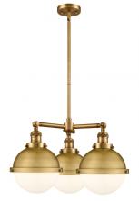 Innovations Lighting 207-BB-HFS-81-BB - Hampden - 3 Light - 22 inch - Brushed Brass - Stem Hung - Chandelier