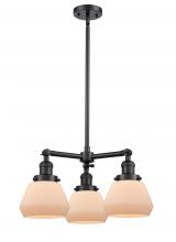 Innovations Lighting 207-BK-G171 - Fulton - 3 Light - 22 inch - Matte Black - Stem Hung - Chandelier