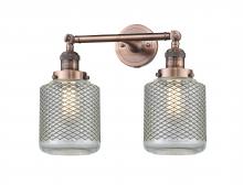 Innovations Lighting 208-AC-G262 - Stanton - 2 Light - 16 inch - Antique Copper - Adjustable Bath Vanity Light