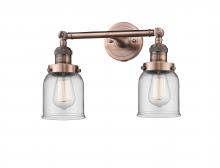 Innovations Lighting 208-AC-G52 - Bell - 2 Light - 16 inch - Antique Copper - Bath Vanity Light