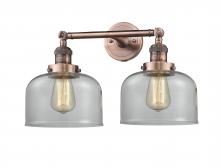 Innovations Lighting 208-AC-G72 - Bell - 2 Light - 19 inch - Antique Copper - Bath Vanity Light