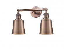 Innovations Lighting 208-AC-M9-AC - Addison - 2 Light - 16 inch - Antique Copper - Adjustable Bath Vanity Light
