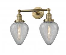 Innovations Lighting 208-BB-G165 - Geneseo - 2 Light - 17 inch - Brushed Brass - Adjustable Bath Vanity Light