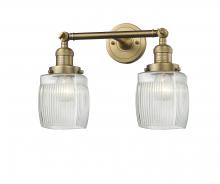 Innovations Lighting 208-BB-G302 - Colton - 2 Light - 16 inch - Brushed Brass - Adjustable Bath Vanity Light