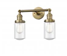Innovations Lighting 208-BB-G314 - Dover - 2 Light - 14 inch - Brushed Brass - Bath Vanity Light