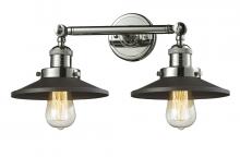 Innovations Lighting 208-PN-M6BK - Railroad - 2 Light - 18 inch - Polished Nickel - Adjustable Bath Vanity Light