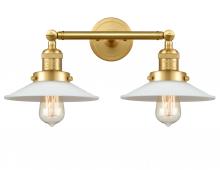 Innovations Lighting 208-SG-G1 - Halophane - 2 Light - 18 inch - Satin Gold - Adjustable Bath Vanity Light